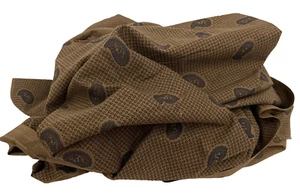 Braun Baumwollstoff mit Paisley & kleinen Kreisen 2 Yards 10" lang & 18" breit neu - Bild 1 von 5