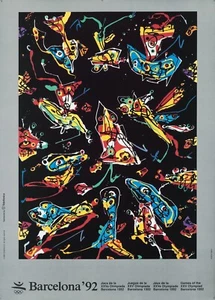 Póster Original Vintage Juegos Olímpicos Barcelona 1992 Antonio Saura - Imagen 1 de 1