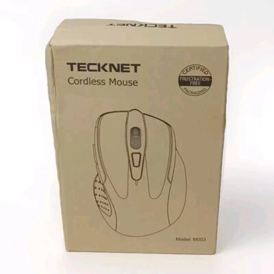 Tecknet  Cordless Mouse M005 BLACK 2.4GHz New - Image 1 of 2