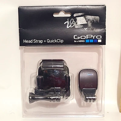 Genuine GoPro Head Strap + Quick Clip #ACHOM-001 Black For All Hero Sealed - Image 1 of 4