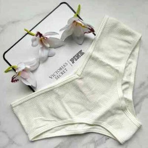 PINK Victoria's Secret Waffle Cotton Cheekster Panty Creamer Size L/XL - Picture 1 of 9