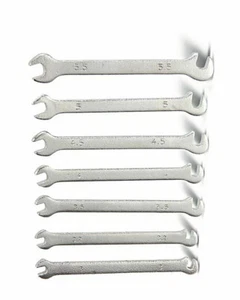 MINI MAULSCHLÜSSEL GABELSCHLÜSSEL 7-teilig, 3...5,5 mm FEINMECHANIK mit TASCHE - Bild 1 von 1