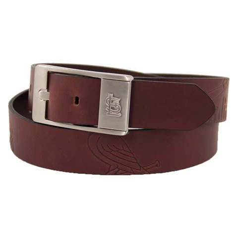 Men's Brown St. Louis Cardinals Brandish Leather Belt Cover