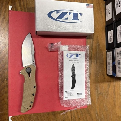 Zero Tolerance 0308 KVT G10 Coyote Tan 20CV SW Pocket Knife - Image 1 of 4