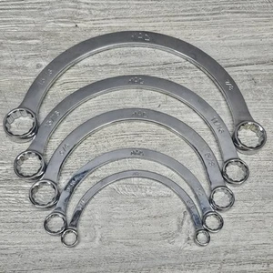 MAC Tools Half Moon Curved Obstruction Double Box End Wrench Set 12-PT Lot Of 5 - Picture 1 of 15