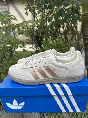 Adidas Samba OG Off White Cobre Metálico Mujer’s Tenis Informales JQ2106 Foto 1 de 4