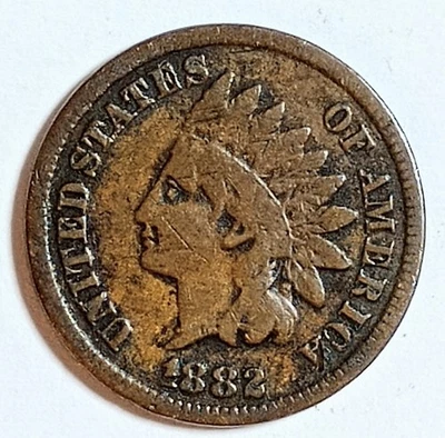 Indian Head Penny "1" Coin Lot 1882*VERY NICE*BETTER DATE $ FREE SHIPPING $ #405 - Image 1 of 2