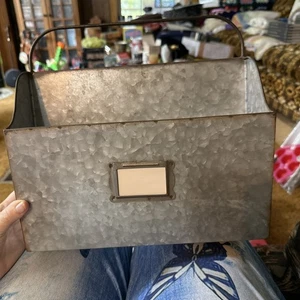 vintage galvanized File Holder - Picture 1 of 19