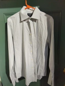 Charles Tyrwhitt Dress Shirt Mens 16/35 Gray/White Check French Cuff - Picture 1 of 3