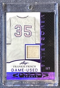 2024 Leaf In the Game Used Sports Frankie Frisch /7 Memorabilia Patch Relic - Bild 1 von 2