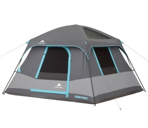 Tienda de campaña Ozark Trail para 6 personas familia descanso oscuro cabina 10' x 9' camping al aire libre - Imagen 1 de 11