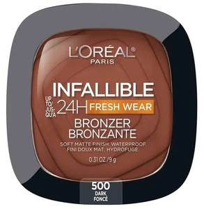 L’OREAL PARIS INFALLIBLE 24H FRESH WEAR BRONZER 500 DARK NEW IN BOX 0.31 OZ - Picture 1 of 1