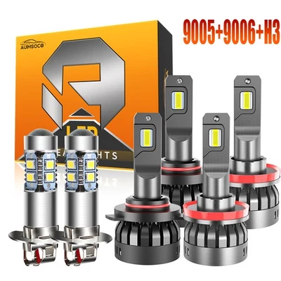Faro LED blanco alto/bajo + bombillas antiniebla 12000K para Dodge Intrepid 2001-2004 Foto 1 de 4