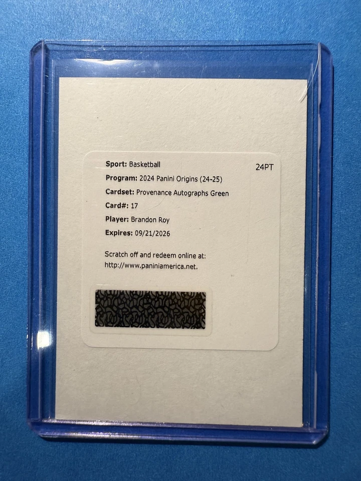 Tarjeta de canje Brandon Roy #17 2024-25 Origins - Provenance Autos verde/5 Foto 1 de 2