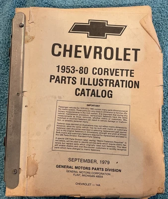 Catálogo ilustración de piezas Chevrolet Corvette 1953 - 1980 septiembre 1979 Foto 1 de 4