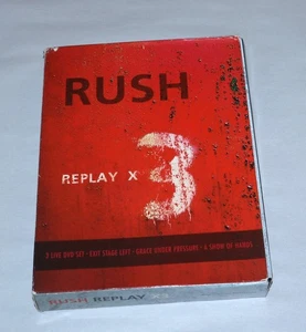 RUSH Replay x3 BOX SET | Exit Stage Left Show Hands Grace Under Pressure 3 DVDs - Picture 1 of 5