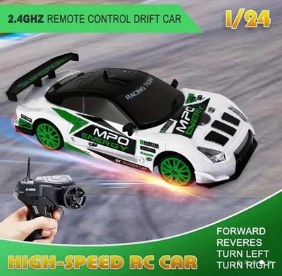 1:24 LED RC Drift Car Ready to Run Rennauto Fernbedienung 4WD Mini Spielzeug DHL - Bild 1 von 4