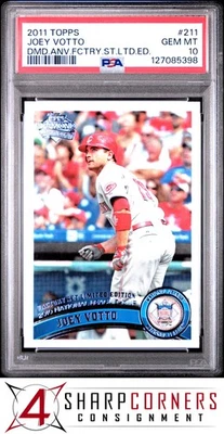 2011 TOPPS DIAMOND ANNIVERSARY LIMITED EDITION #211 JOEY VOTTO REDS PSA 10 - Image 1 of 3