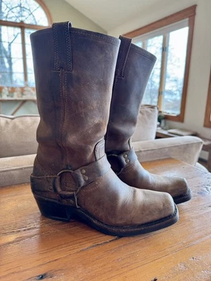 Authentic Frye Harness 12R Women’s Vintage Tan Leather Boots Size 7.5M - Image 1 of 4