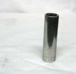 Craftsman USA 1/2" 6 Point 3/8" Drive Deep Chrome Socket 43332 G Series - Picture 1 of 4