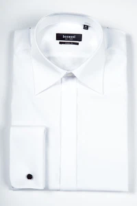 Camisa de esmoquin camisa de esmoquin traje camisa de hombre Bosweel blanco cuello normal - Imagen 1 de 70