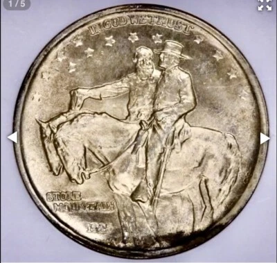 1925 STONE MOUNTAIN SILVER COMMEMORATIVE HALF DOLLAR NGC MS66 - Image 1 of 4