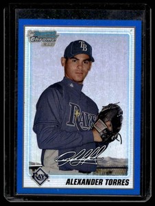 2010 Bowman Chrome Blue Refractor Alexander Torres #181/250 Tampa Bay Rays
