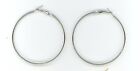 Large Hoop Earrings Gold Or Silver Colors 2 3/8" W Lever Back Closure New Jd-33