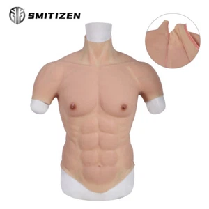 Tuta muscolare in silicone SMITIZEN realistica petto maschile con cerniera posteriore per cosplay - Foto 1 di 15