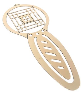 Charles Rennie Mackintosh Brass Etched Bookmark & Gift Bag - Picture 1 of 4