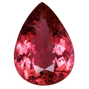 3.79 ct Premium Pear Cut (12 x 9 mm) Mozambique Pink Tourmaline Natural Gemstone - Picture 1 of 1