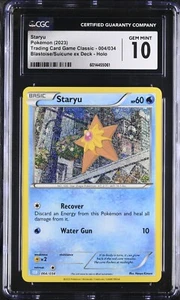 CGC 10 GEM MINT Staryu 004/034 TCG Classic Blastoise Deck Holo Pokémon 2023 - Picture 1 of 2