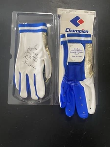 Vintage Ken Konkol Signed Champion HandBall Gloves #347 U.S.H.A. HALL of FAME - Picture 1 of 12