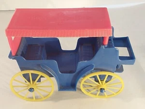 MPC Multiple Products Co. 5.5" carriage surrey. Excellent. Blue body. Red roof. - Picture 1 of 7