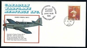 1976 Canadian Warplane Heritage Inc. Cover, B7 8c+2 Fencing -- Mount Hope, Ont - Bild 1 von 3