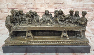 Estatua religiosa de bronce grande hecha a mano Última Cena figura iglesia escultura venta Foto 1 de 4