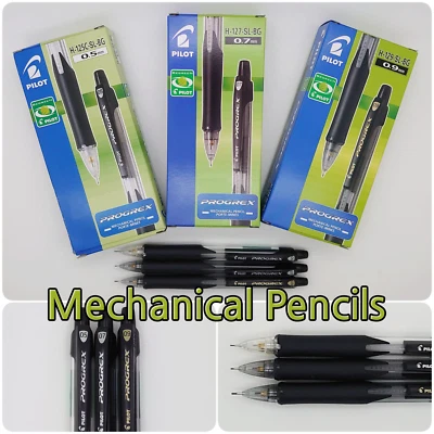 Pilot Progrex Druckbleistifte schwarz Supergriff 0,5 mm 0,7 mm 0,9 mm + KOSTENLOSE BLEI