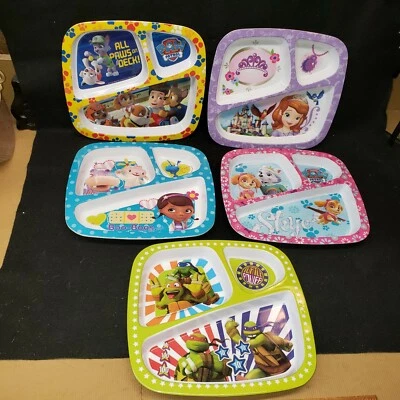 Zax! Children's Divided  Plates Set Of 5 - Immagine 1 di 4