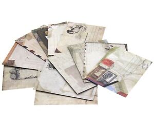 12Pcs raftpapier Mini Briefumschläge im Vintage Look Geschenk Hochzeit