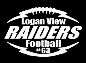 Custom Football Window Decal ~Made to Order~ White with No Background - Picture 1 of 2