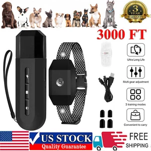 3000 FT Remote Dog Shock Training Collar Rechargeable Waterproof LCD Pet Trainer - Picture 1 of 12