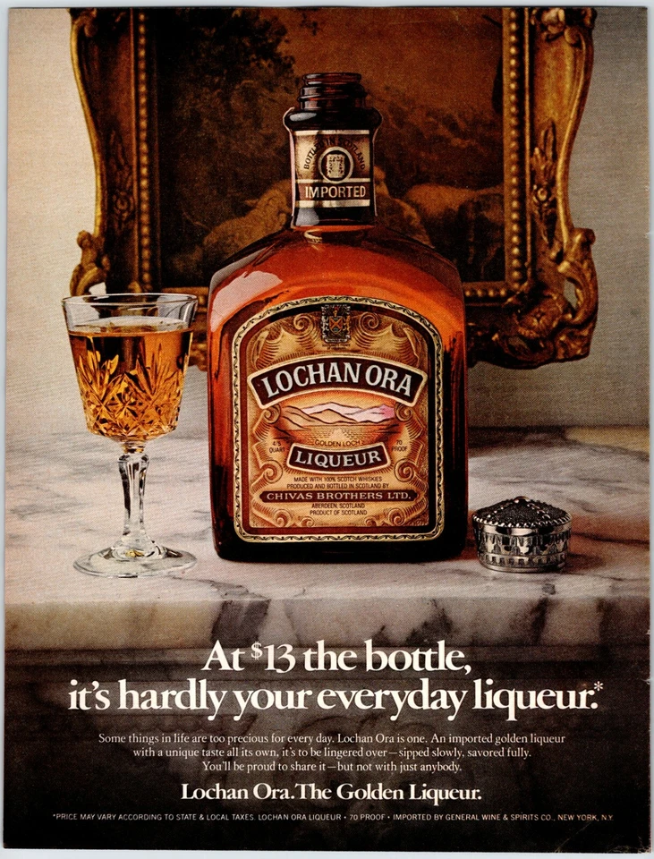 Pubblicità rivista LOCHAN ORA LIQEUR vintage anni 70 8" x 11,25" M84 - Immagine 1 di 1