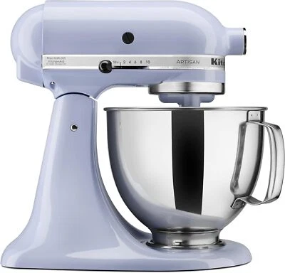 Nuevo KitchenAid KSM150PSLR Artisan Series 5 cuartos Cabezal Inclinable Soporte Mezclador, Lavanda Foto 1 de 4