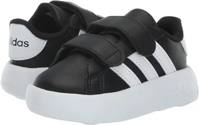 Zapato de tenis unisex para niños pequeños Adidas Grand Court ID5272 negro/blanco nuevo Foto 1 de 4