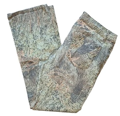 Mossy Oak Women’s Pants/ Jeans Size 14 Cotton Stretch Brush Pattern Camo Green - Image 1 of 4