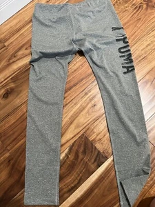 PUMA GIRLS BOYS LEGGINGS GRAY XL 16 NEW - Picture 1 of 3