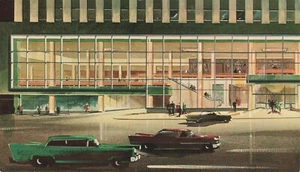 Mercantile National Bank Dallas with Cars Texas TX Vintage Long Postcard - Picture 1 of 2