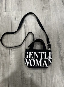 Mini bolso de hombro de lona negro Gentle Woman - Imagen 1 de 8