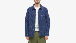 KENZO Paris Workwear Jacket Men's XXL Medium Stone Blue Front Patch Pockets~ - Picture 1 of 16