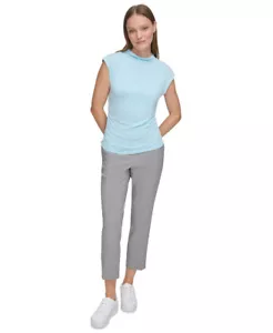 Calvin Klein Women's X-Fit High Neck Sleeveless Top (Cool, Large) - Picture 1 of 4